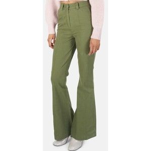 NWT LoveShackFancy Meyerson Flared Wide Leg High Rise Eucalyptus Green Pants 2